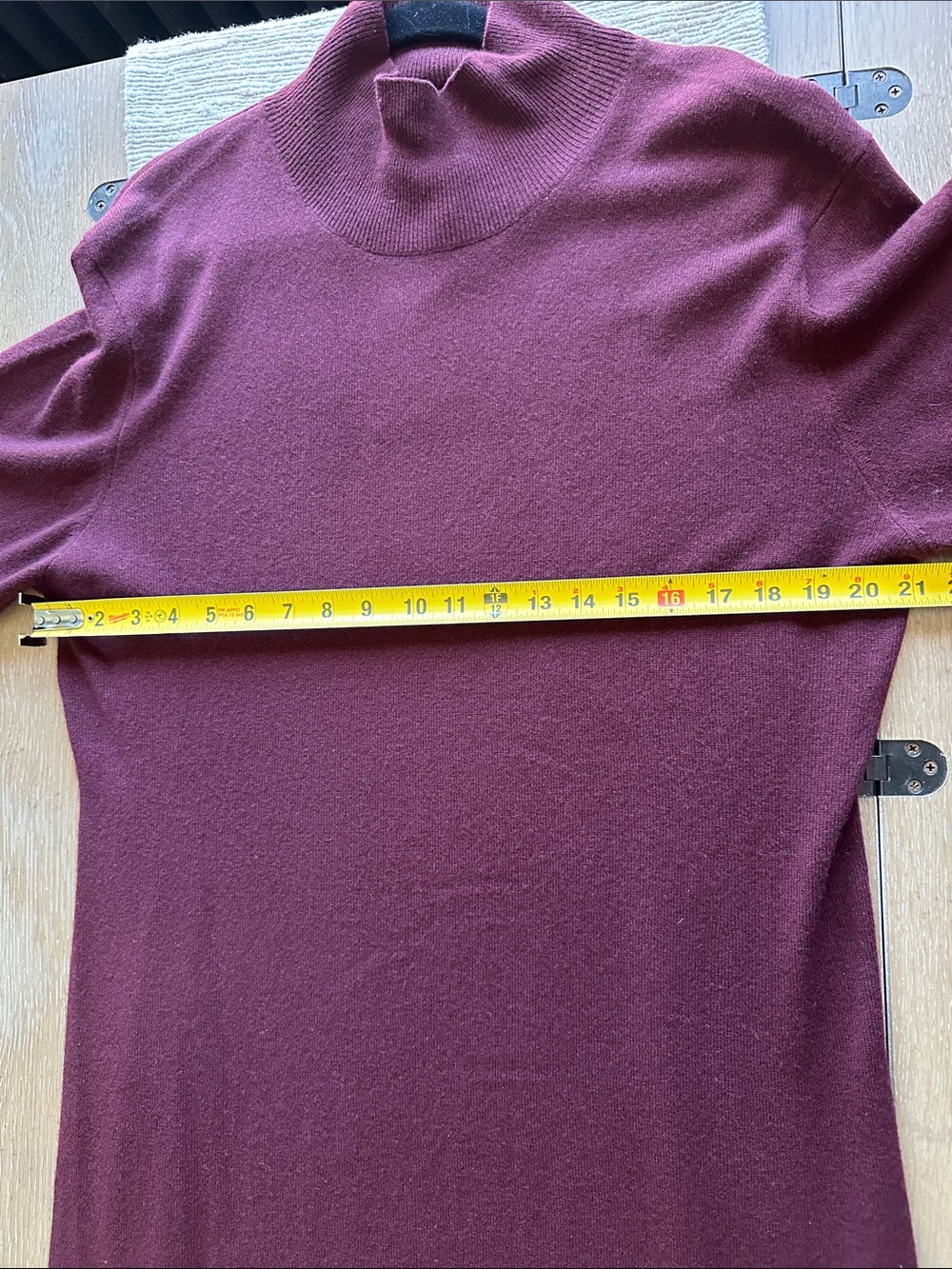 Quince Mongolian Cashmere Turtleneck Sweater Dress Red Burgundy Wine Tasting XL - Picture 11 of 12